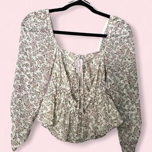 Astr Floral babydoll blouse